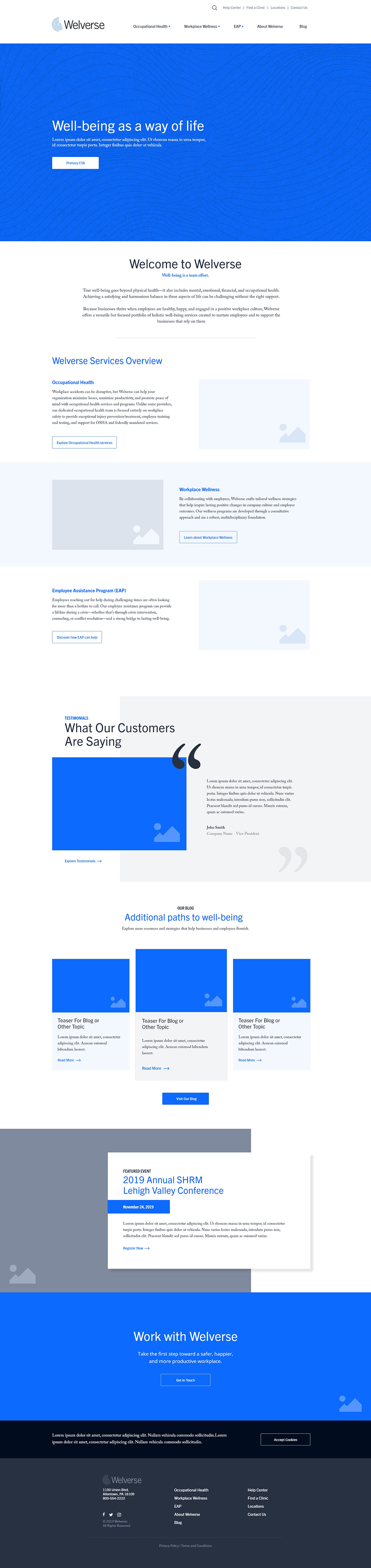 Welverse Wireframes - Homepage